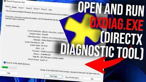 dxdiag meaning|How to Open and Run dxdiag.exe on Windows 10/11 .